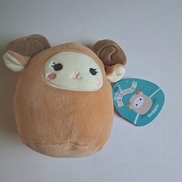 Squishmallows Other - Squishmallow NEW NWT beige plush 5” REGGIE the Ram 2023